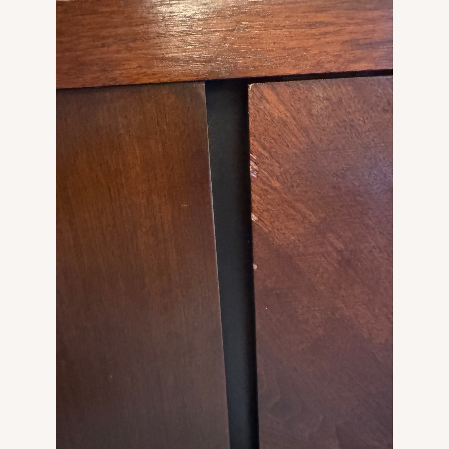Vintage Dark Brown Wood Mid-Century Sideboard - image-2