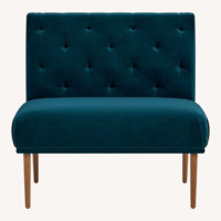 Interior Define Dorian Blue Velvet Bench