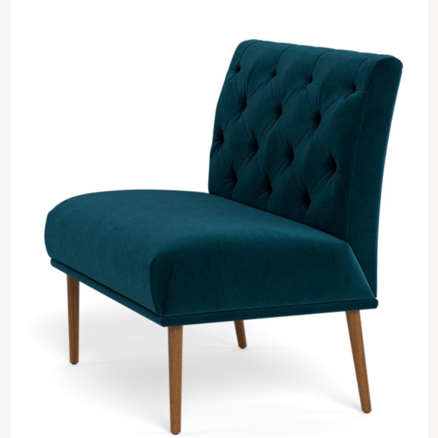 Interior Define Dorian Blue Velvet Bench - image-2