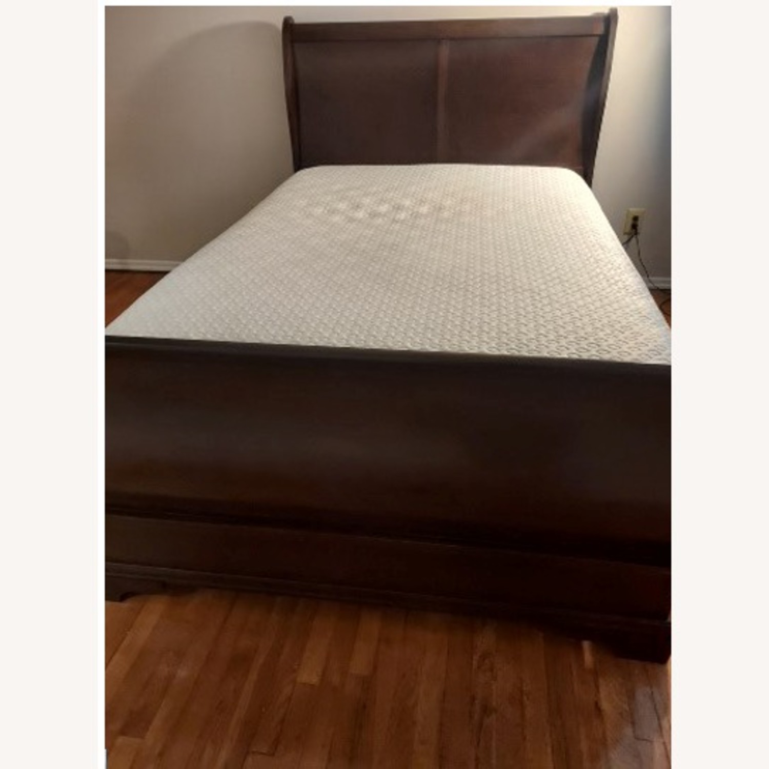 Raymour & Flanigan Dark Brown Wood Full Bed - image-1