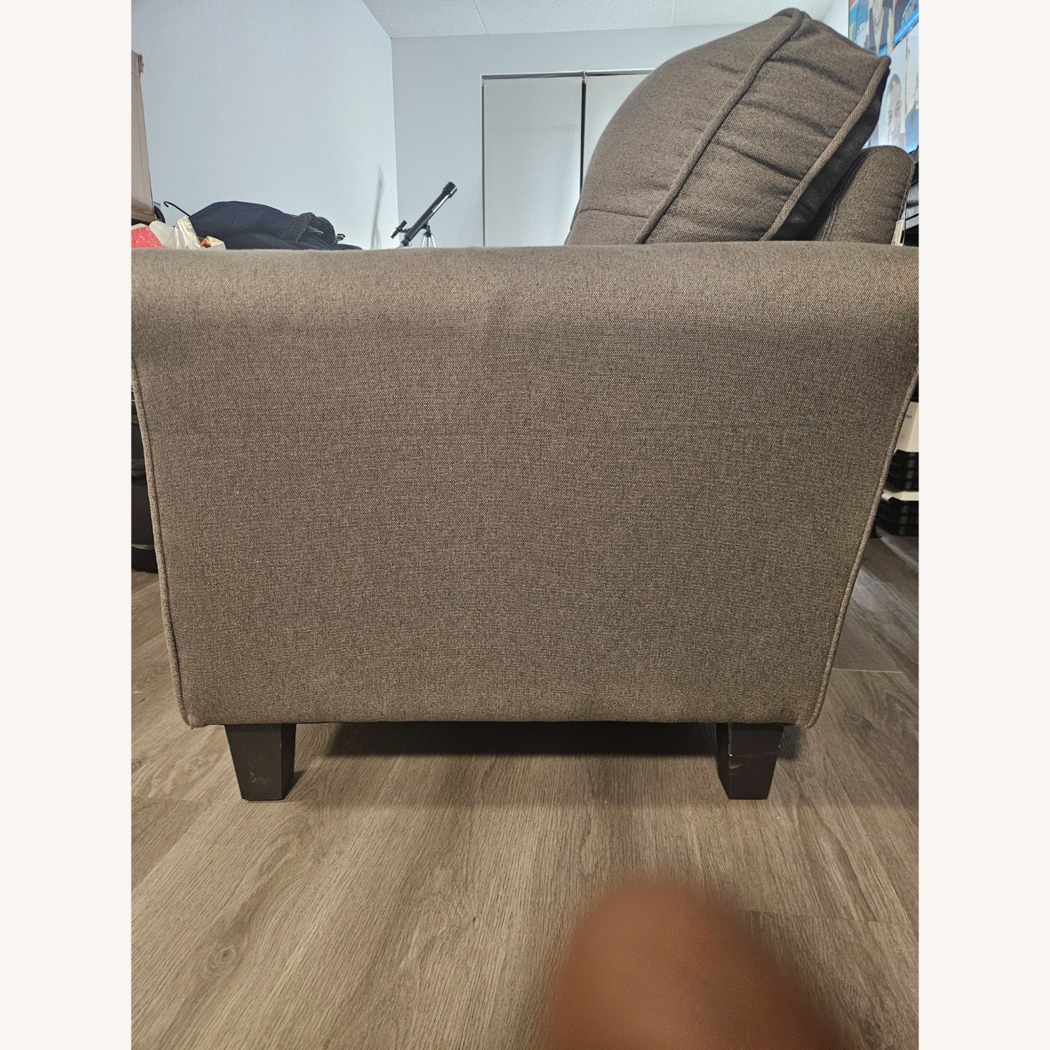 Lifestyle Solutions Dark Gray Fabric Loveseat - image-4