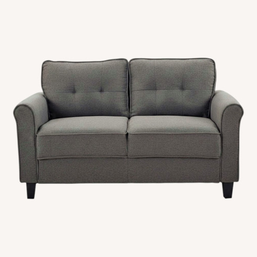 Used Lifestyle Solutions Dark Gray Fabric Loveseat for sale on AptDeco