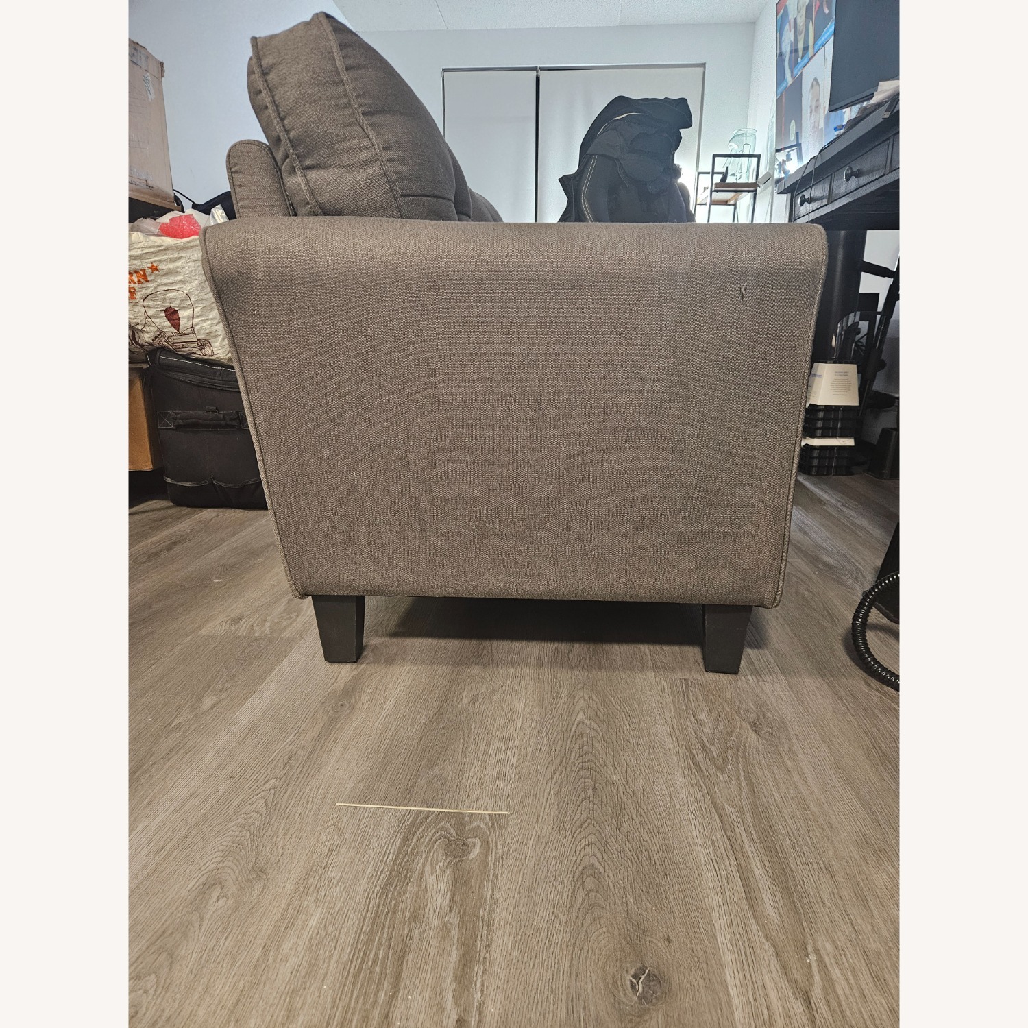 Lifestyle Solutions Dark Gray Fabric Loveseat - image-3