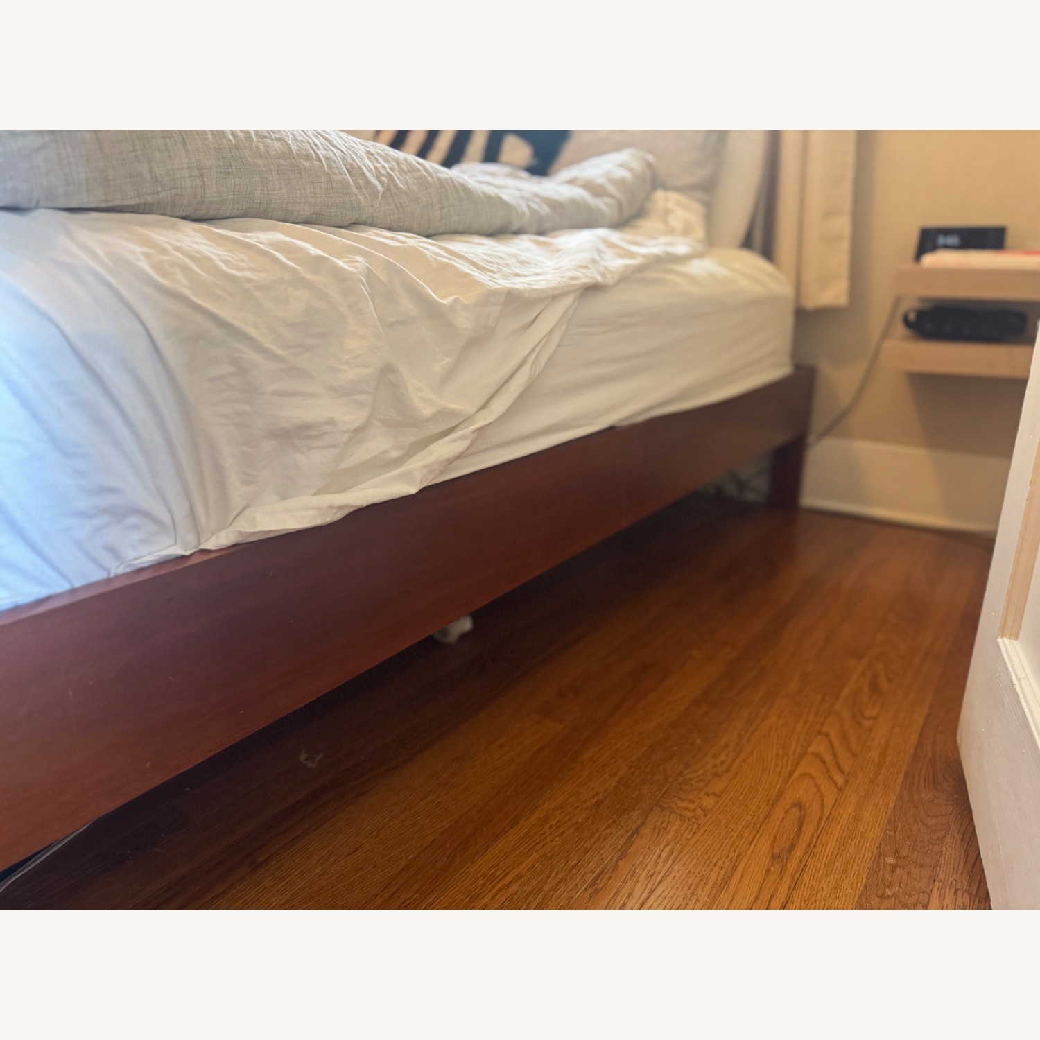 West Elm Dark Brown Wood Queen Bed - image-5