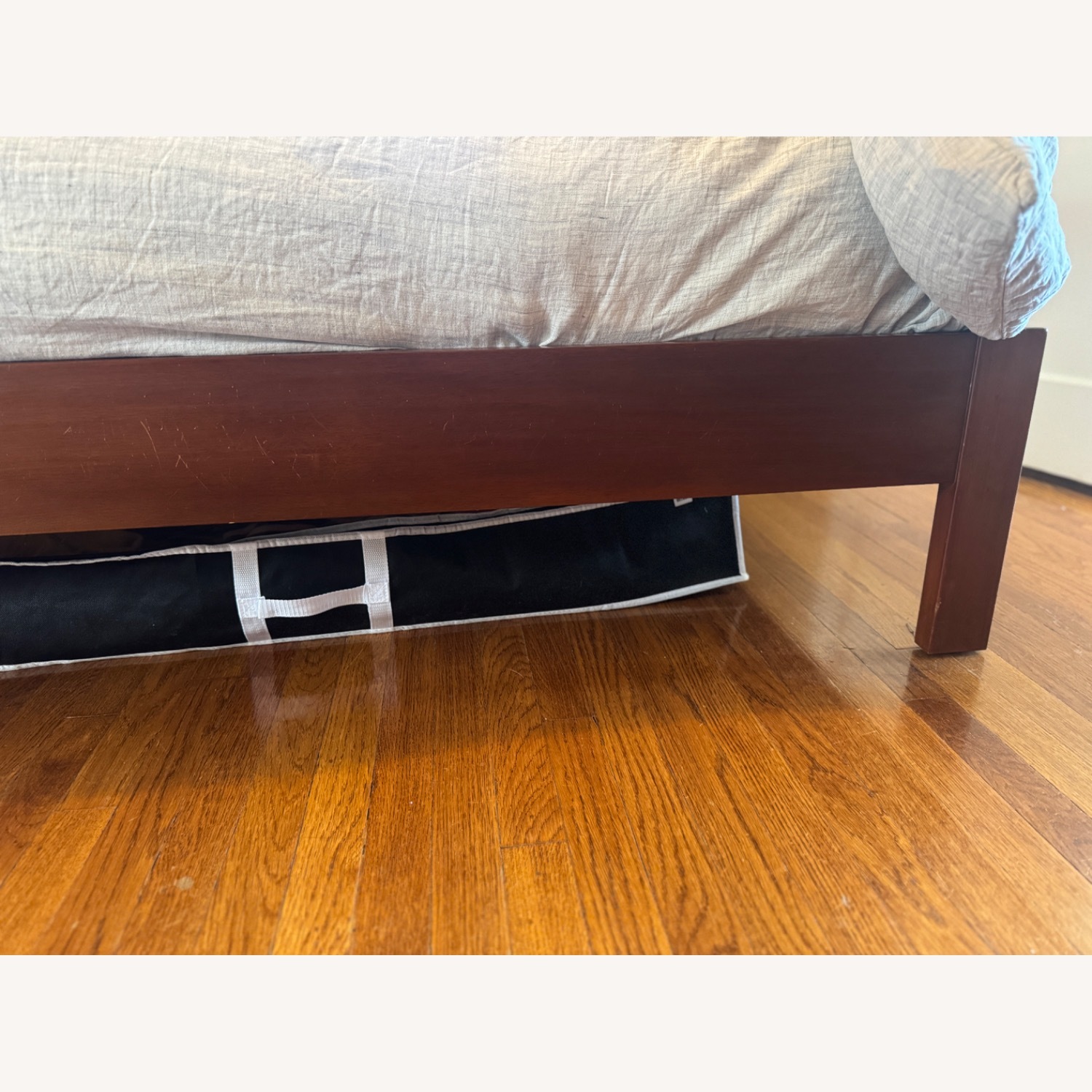 West Elm Dark Brown Wood Queen Bed - image-2