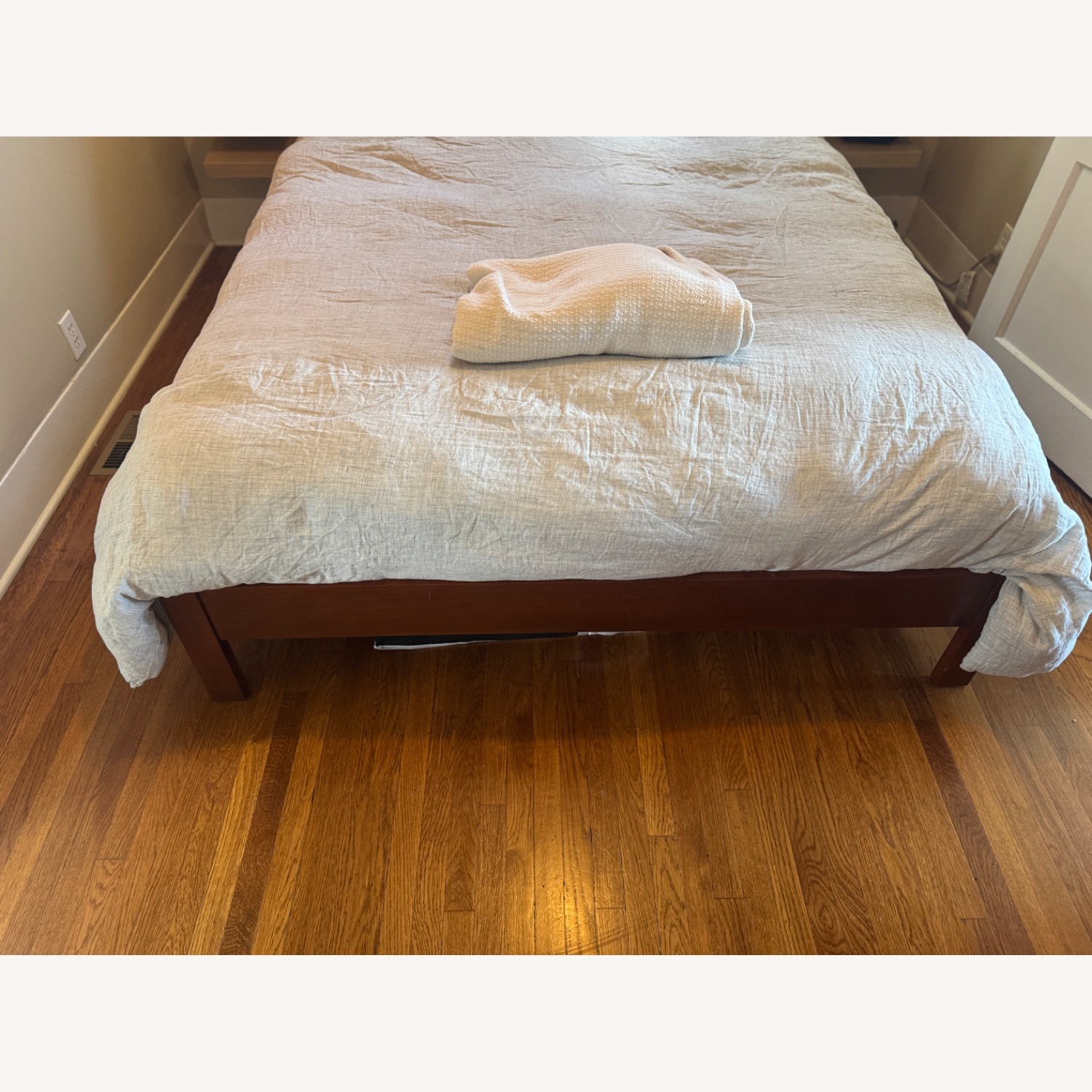 West Elm Dark Brown Wood Queen Bed - image-8