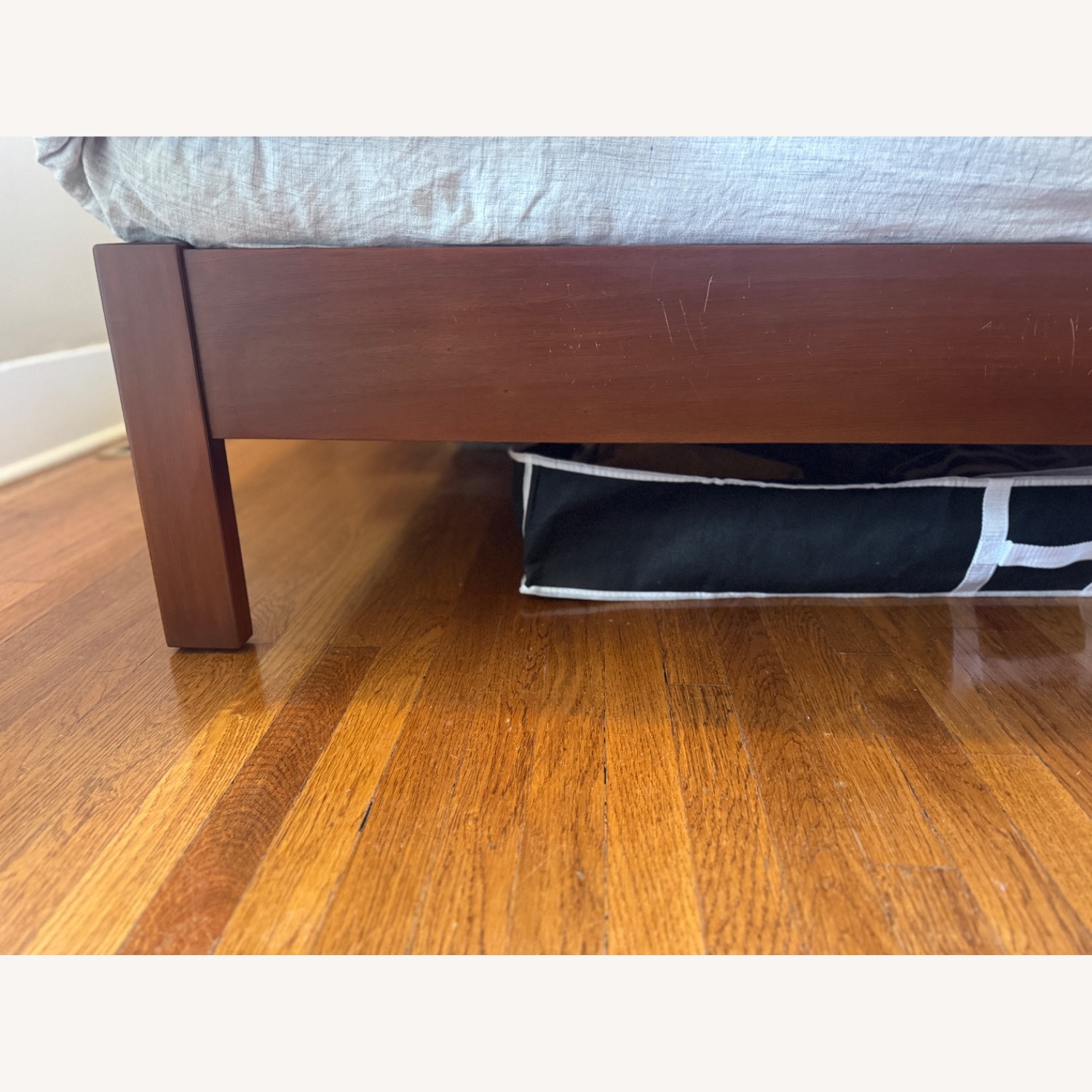 West Elm Dark Brown Wood Queen Bed - image-1