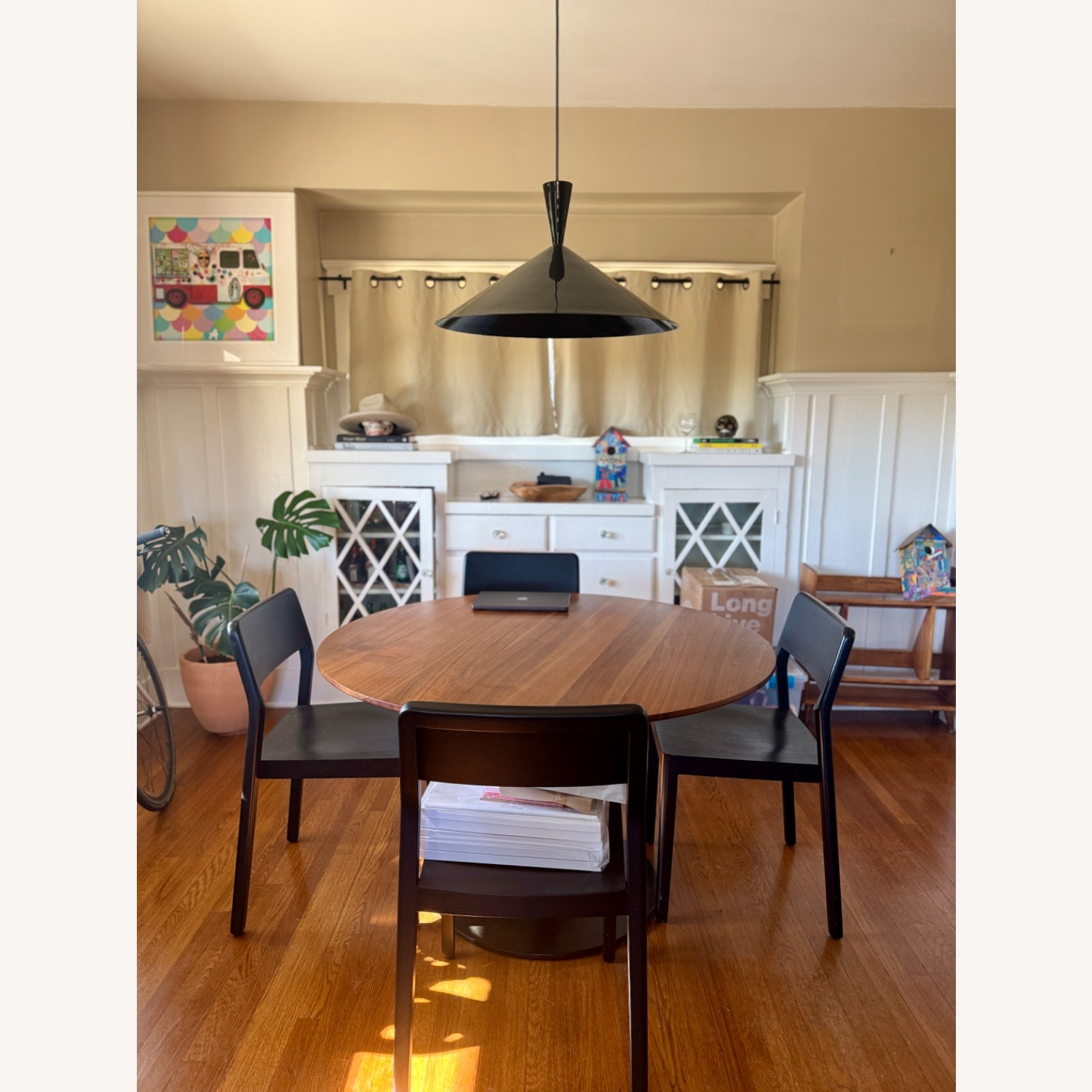 CB2 Exposior Black Pendant Light By Paul McCobb - image-1