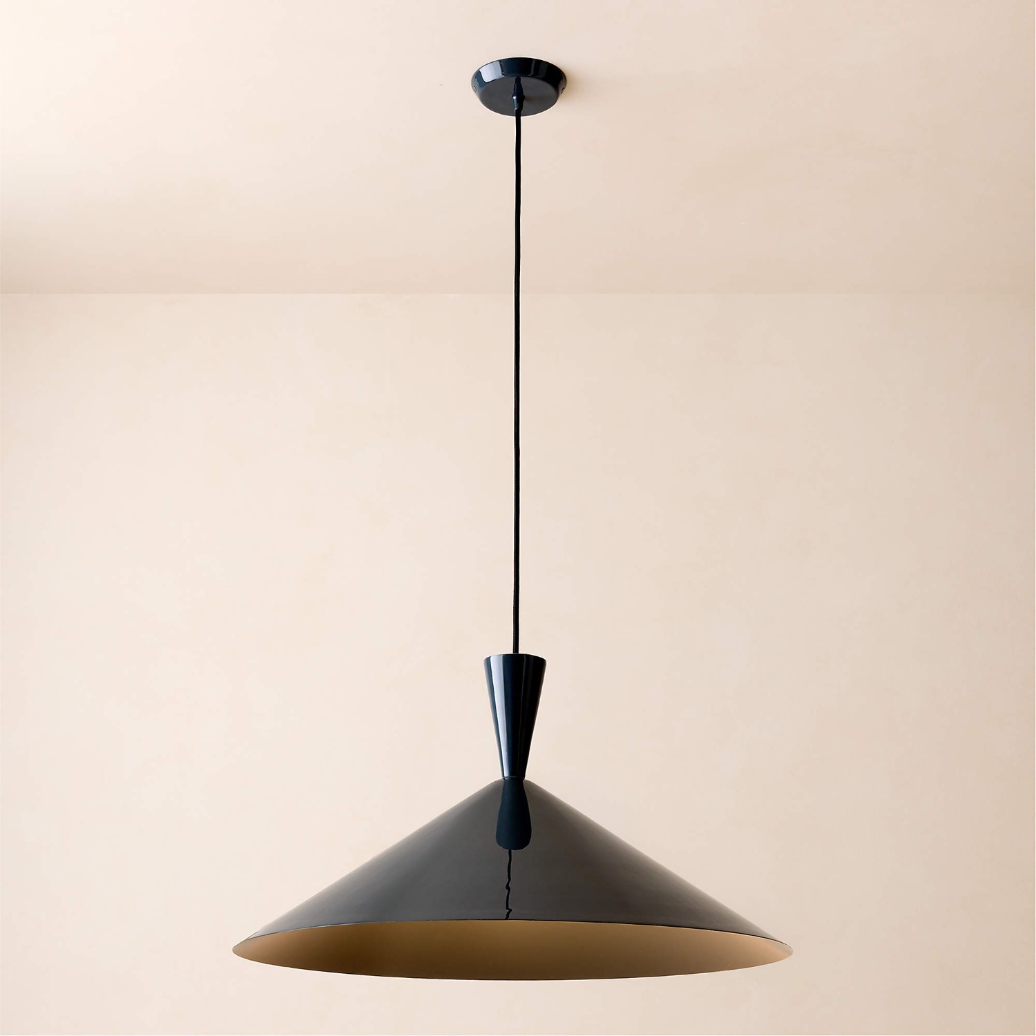 CB2 Exposior Black Pendant Light By Paul McCobb - image-7