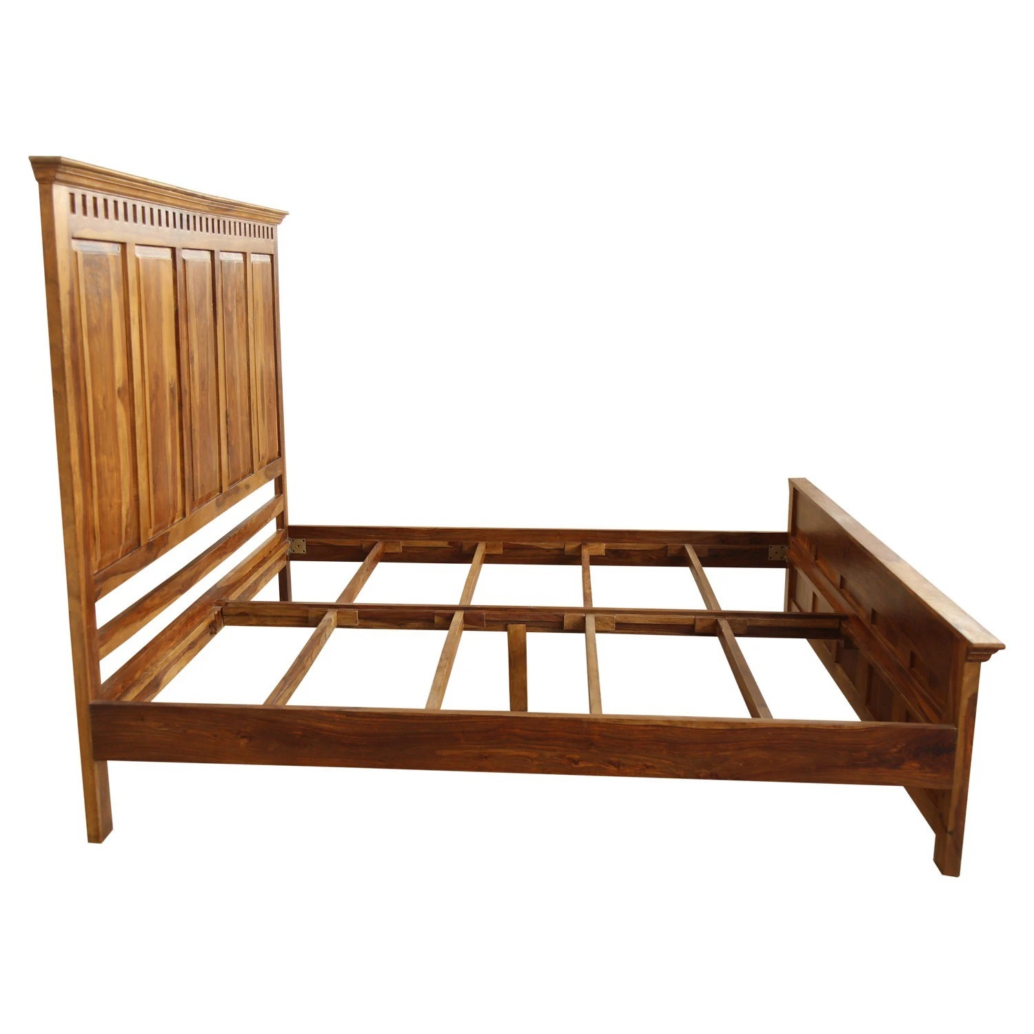 Farmhouse Furniture Natural Wood King Bed - image-3