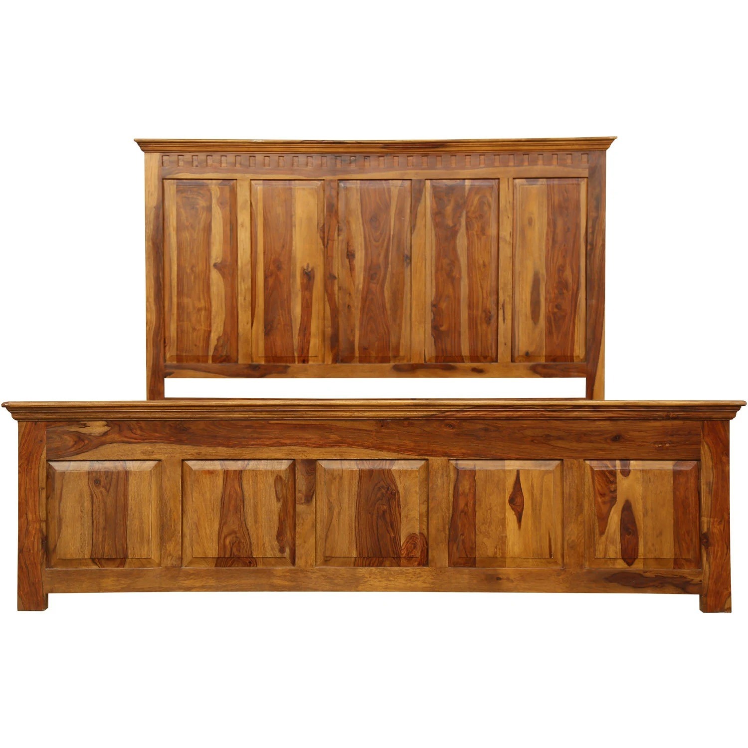 Farmhouse Furniture Natural Wood King Bed - image-4