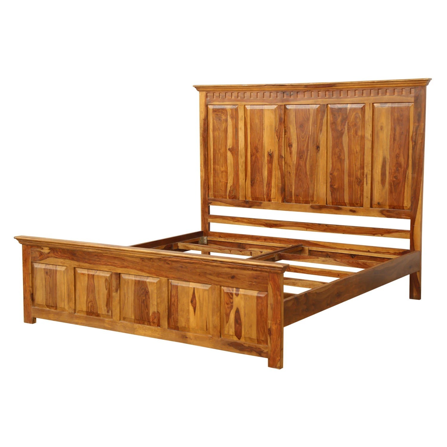 Farmhouse Furniture Natural Wood King Bed - image-2