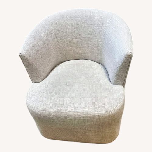 Used Upholstered Fabric Swivel Lounge Chair for sale on AptDeco