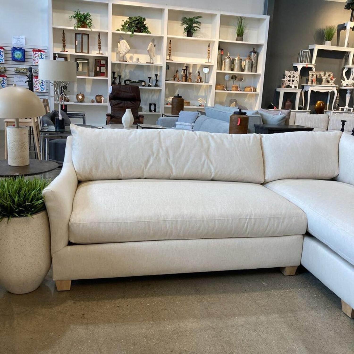 Contemporary Down Filled L-Shape Sectional - image-3