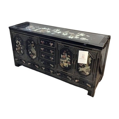 Used Oriental Lacquer Carved Inlay Buffet for sale on AptDeco