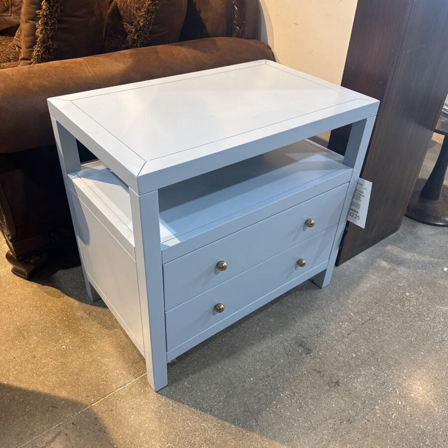Celine 2-Drawer Nightstand Blue/Gold - image-4