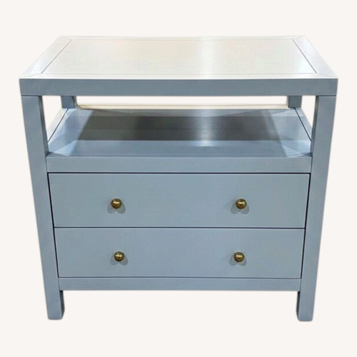 Used Celine 2-Drawer Nightstand Blue/Gold for sale on AptDeco