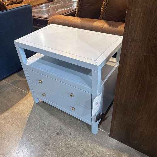 Used Celine 2-Drawer Nightstand Blue/Gold for sale on AptDeco