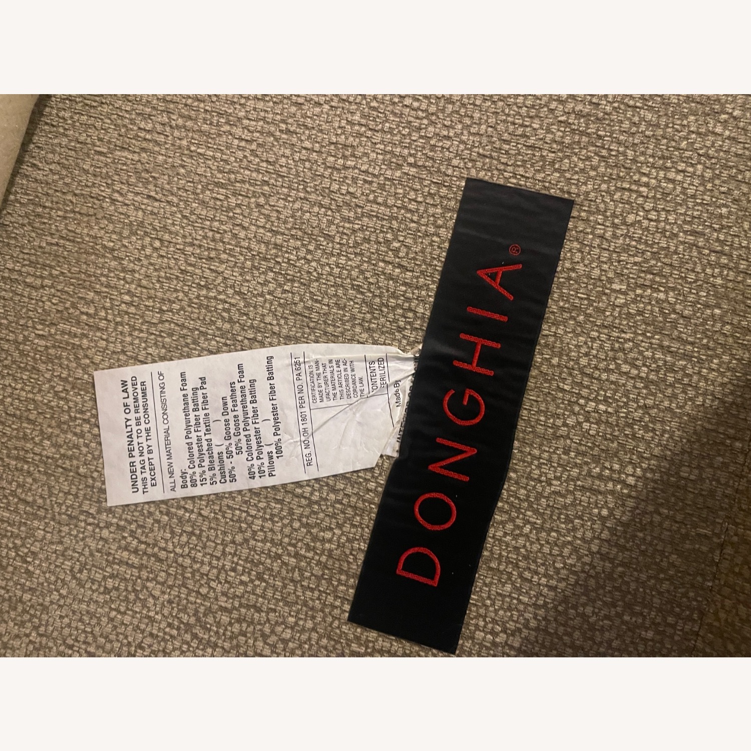 Donghia Natural Fabric 3+ Seater Sofa - image-4