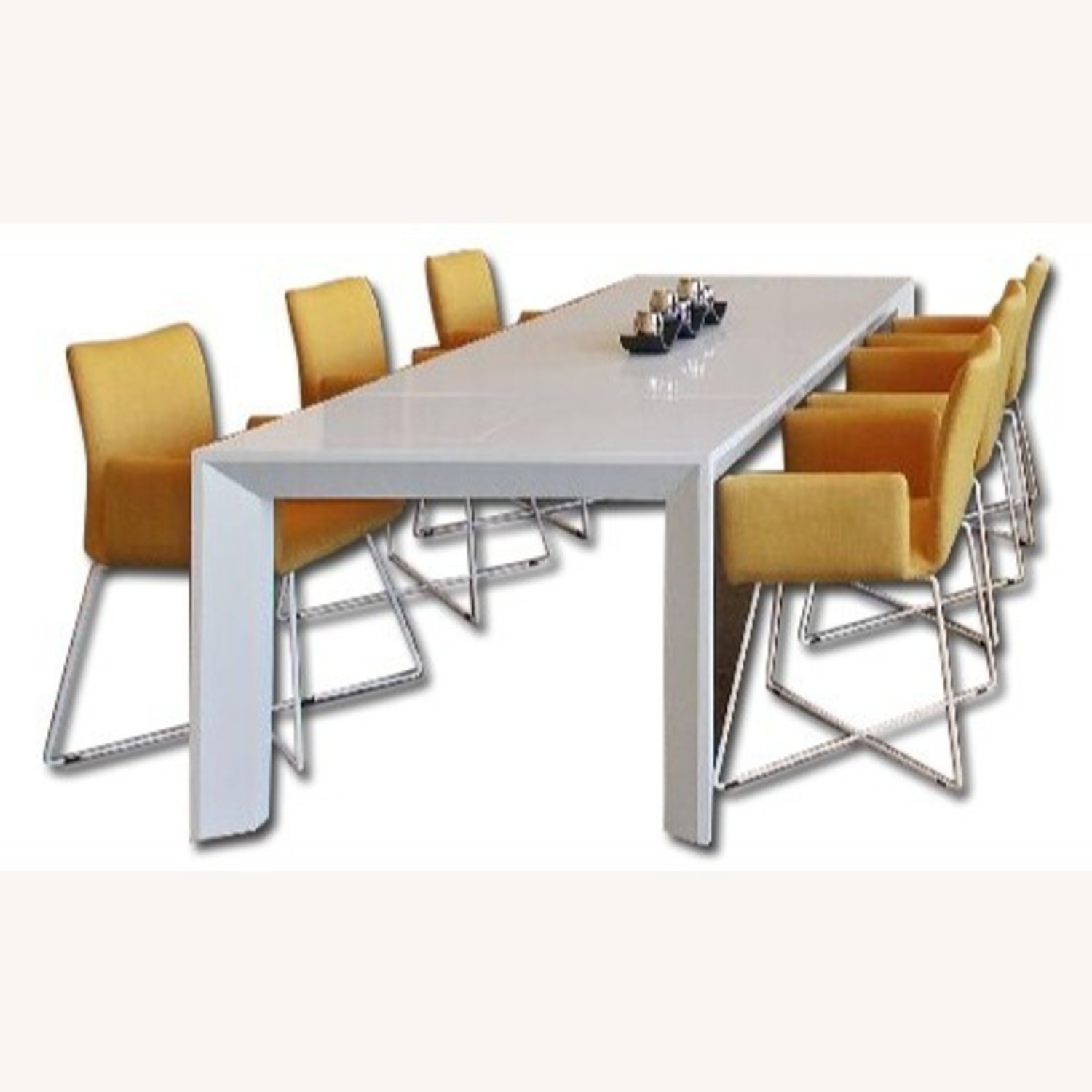 White Expandable Dining Table - image-1