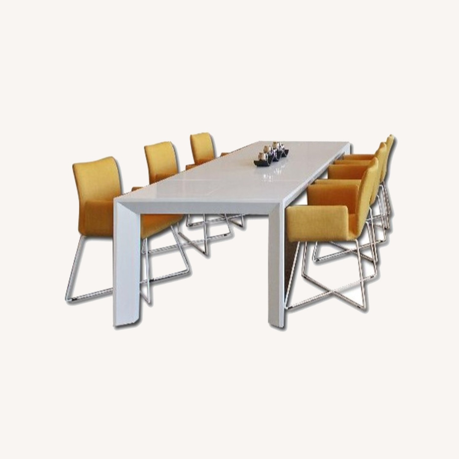 White Expandable Dining Table - image-5