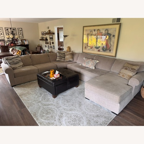 Used Raymour & Flanigan Artemis II Beige 3+ Piece Sectional for sale on AptDeco