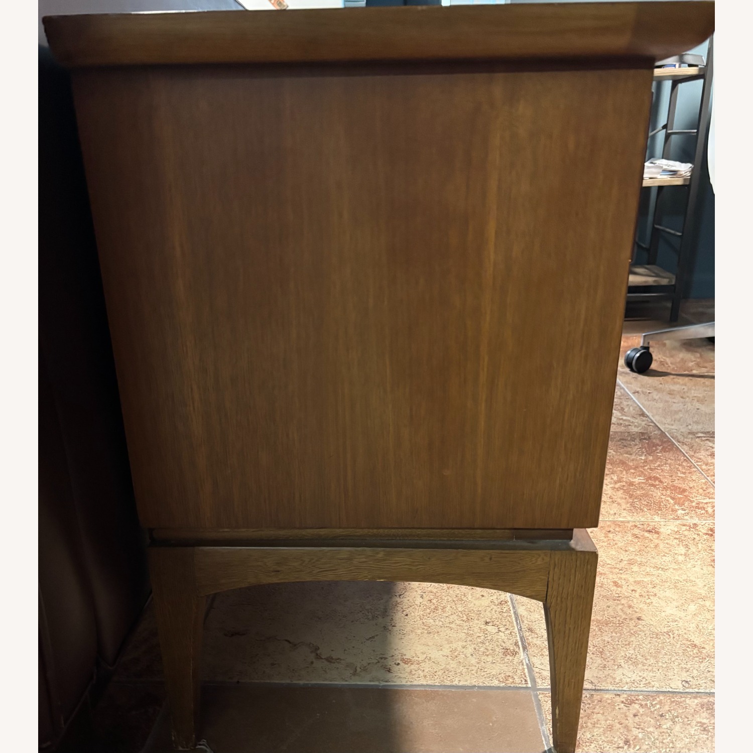 Vintage/Antique Dark Brown Wood Nightstand - image-2