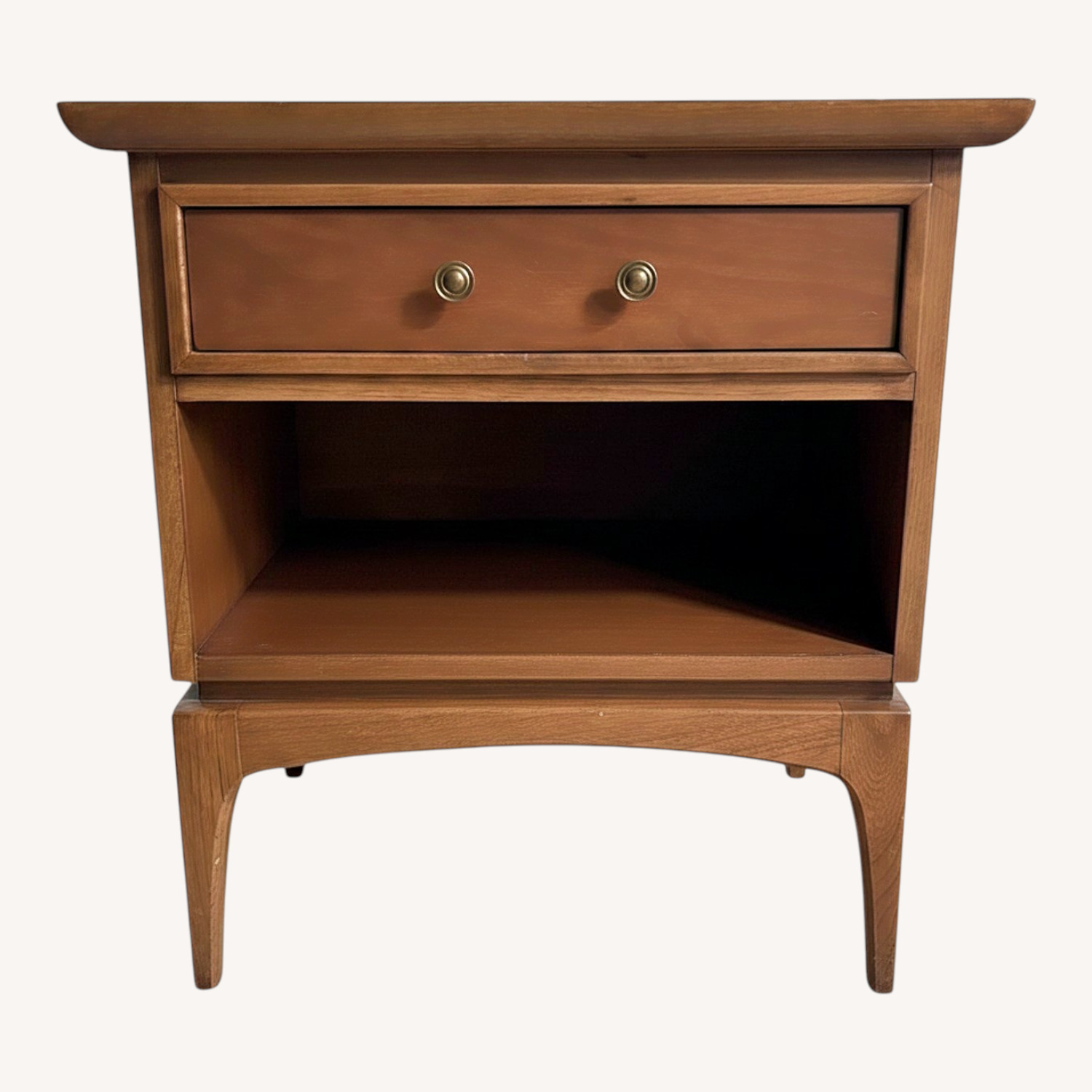 Vintage/Antique Dark Brown Wood Nightstand - image-0