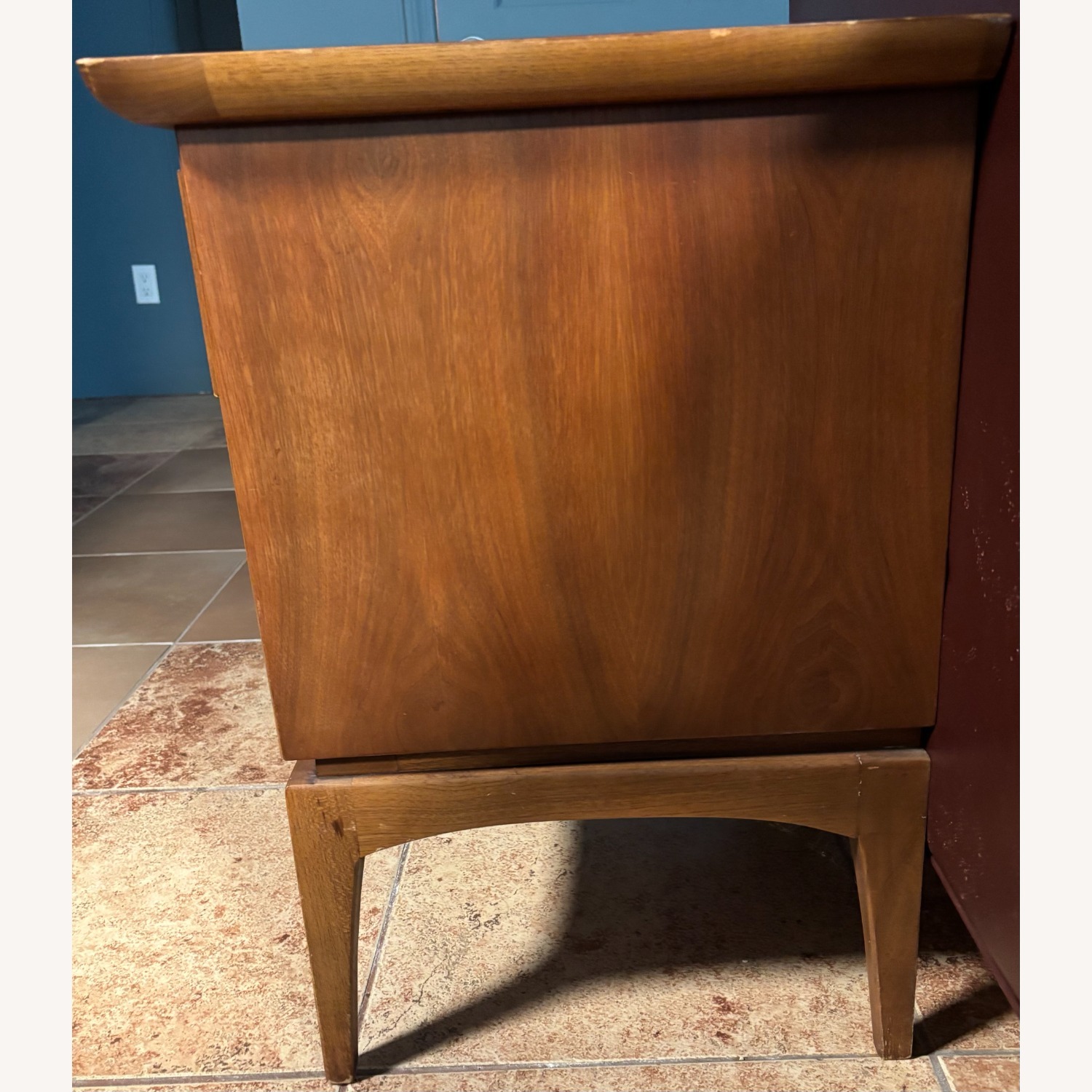 Vintage/Antique Dark Brown Wood Nightstand - image-3