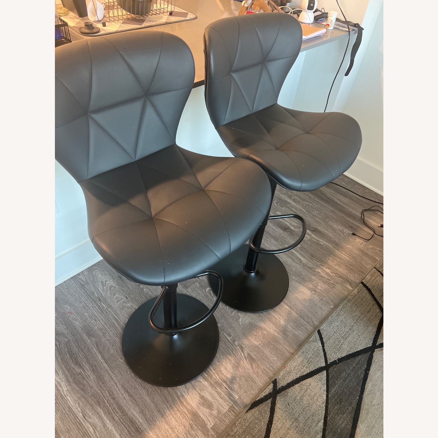 Nalupatio Modern Bar Stools Set of 2 - image-4