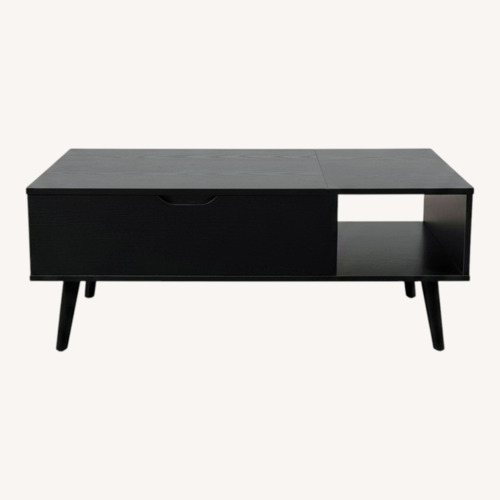 Used Black Wood Coffee Table for sale on AptDeco