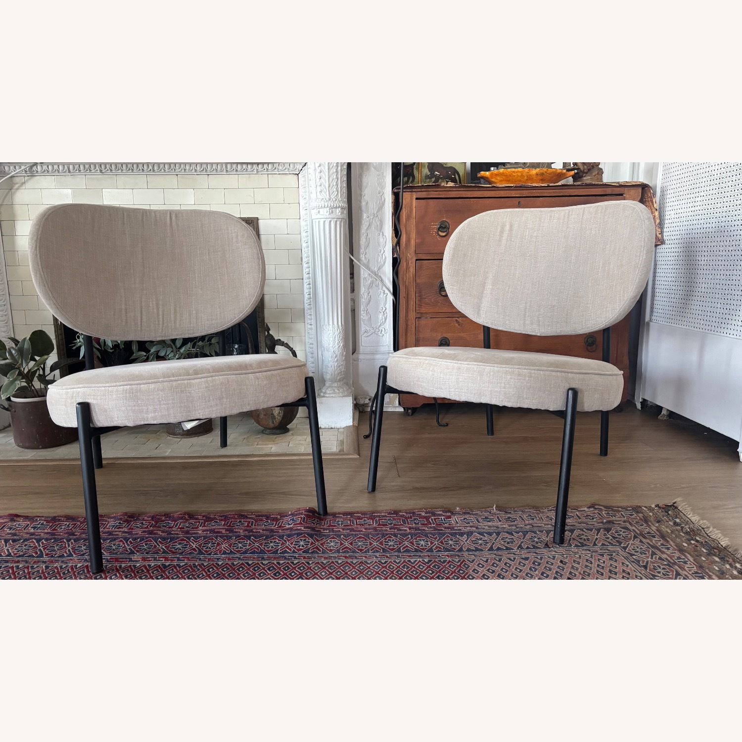 Light Gray Fabric Accent Chairs - image-2