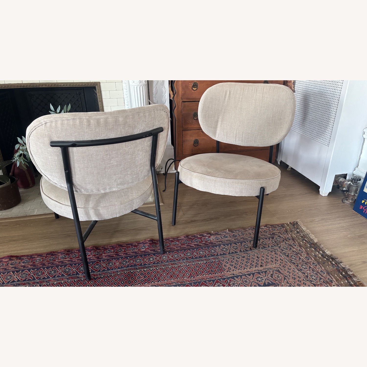 Light Gray Fabric Accent Chairs - image-9