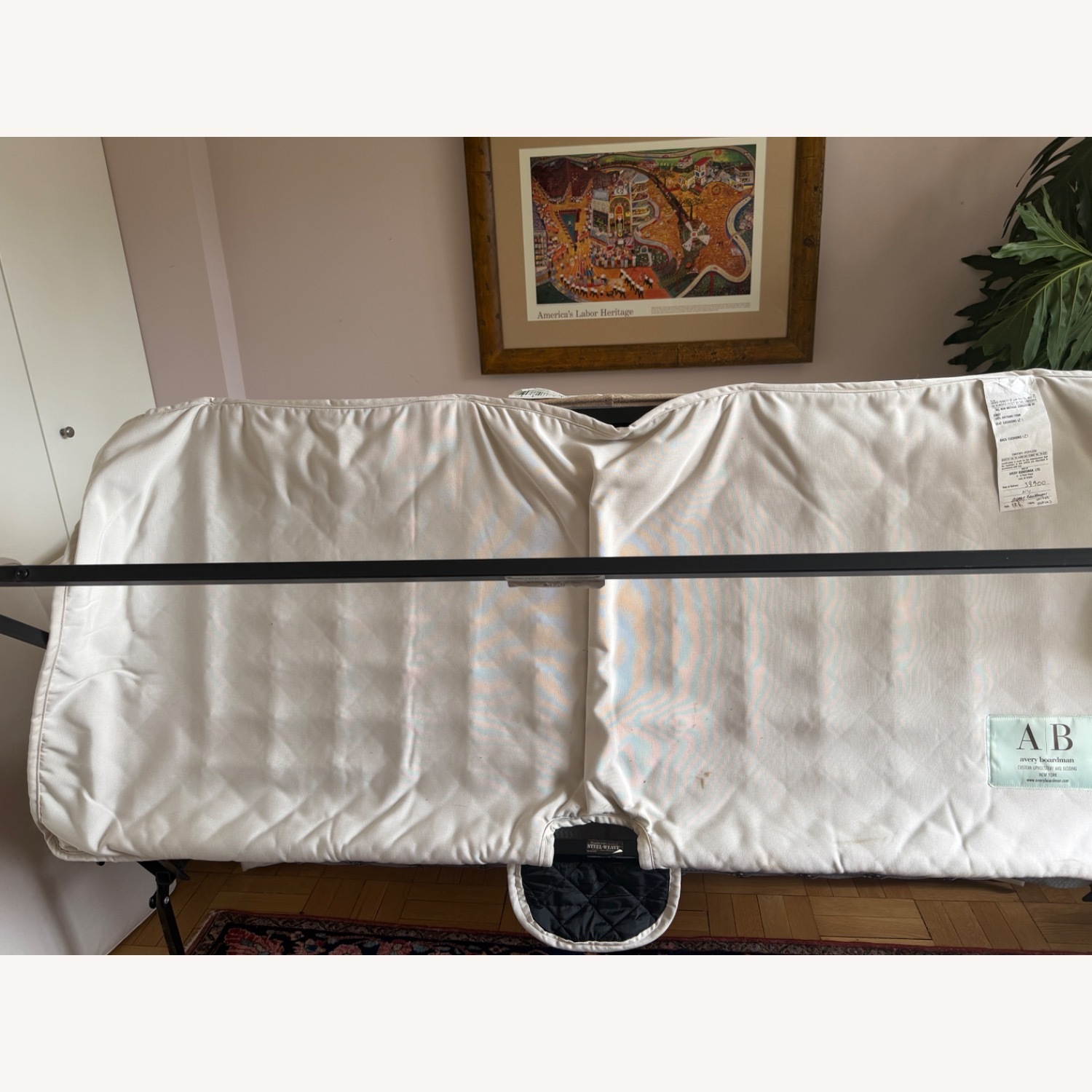 Avery Boardman White Fabric Sleeper Sofa - image-7