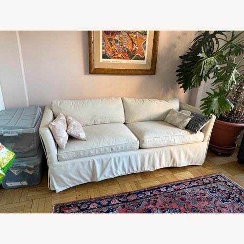 Used Avery Boardman White Fabric Sleeper Sofa for sale on AptDeco