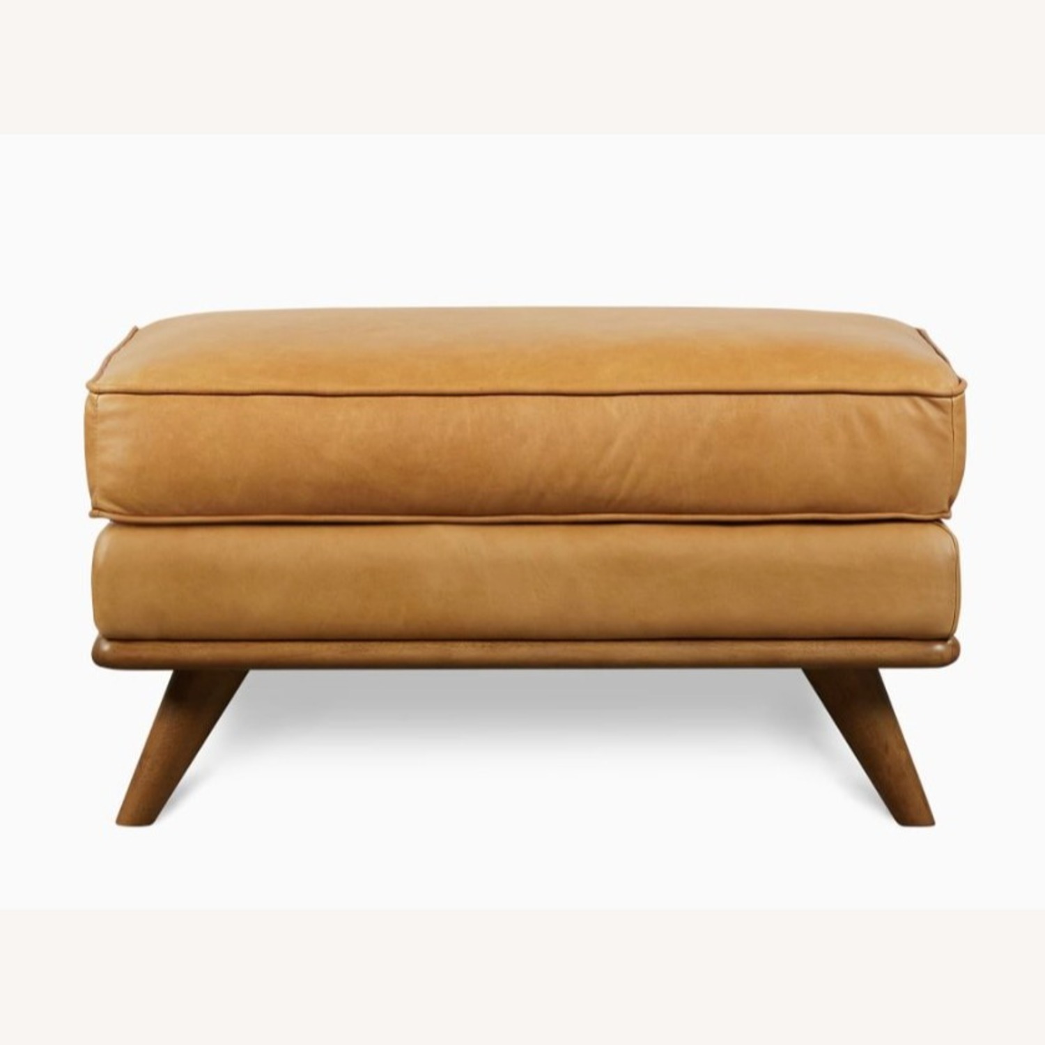 West Elm Zander Ottoman in Tan Charme Leather  - image-2
