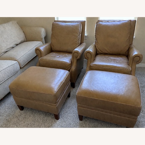 Used Hancock & Moore Light Brown Leather Armchair for sale on AptDeco