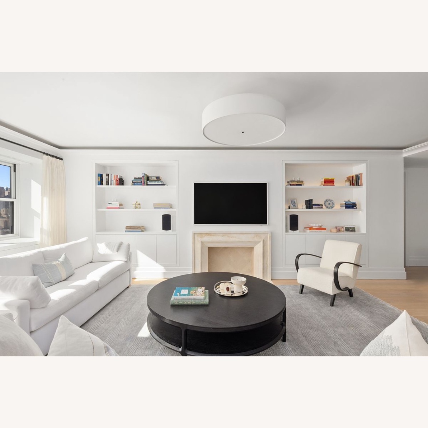 Restoration Hardware Delphine Round Coffee Table - image-2