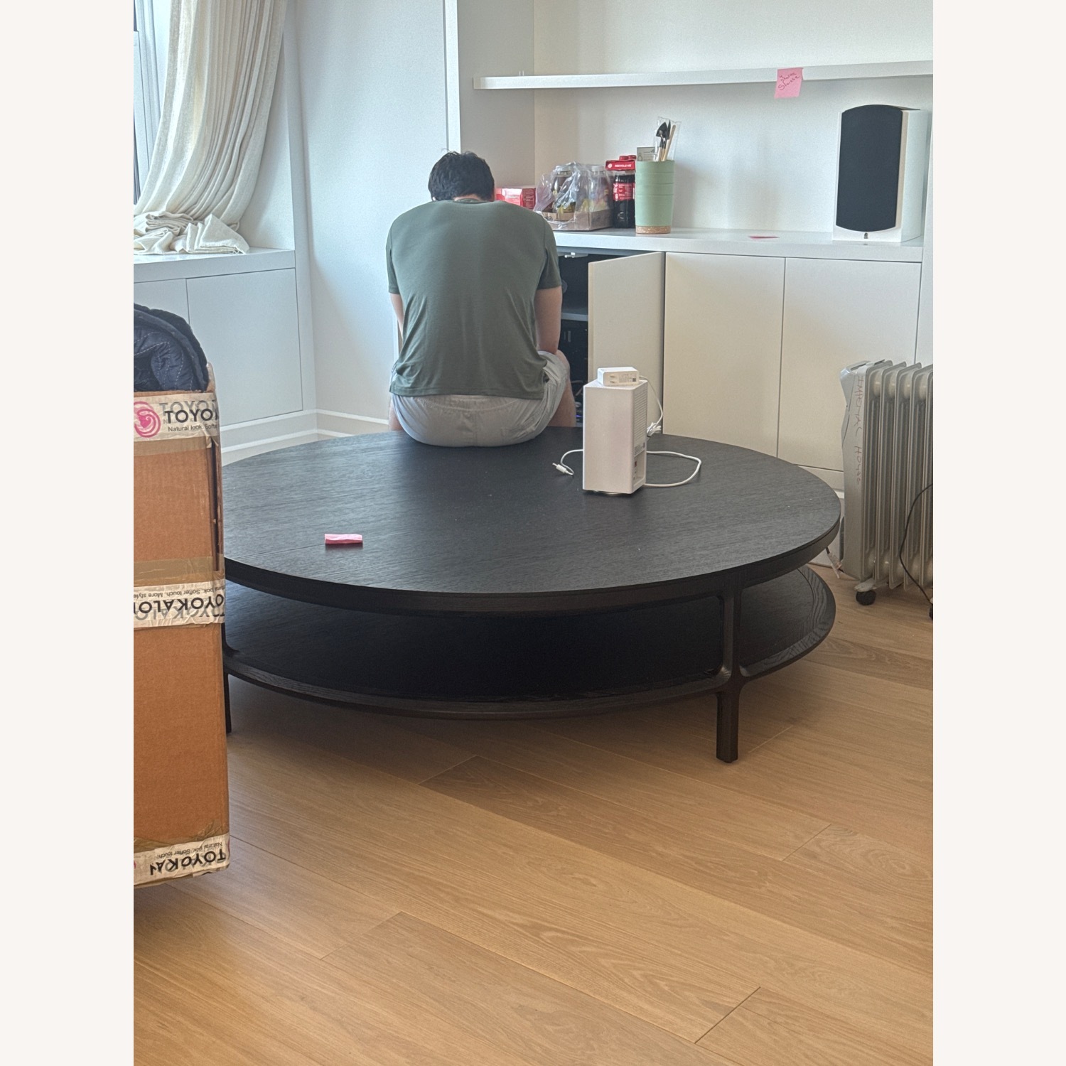 Restoration Hardware Delphine Round Coffee Table - image-3