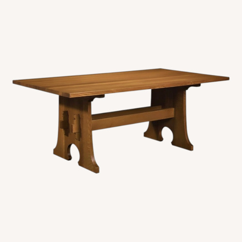 Used Stickley Audi & Co Dark Brown Wood Dining Table for sale on AptDeco