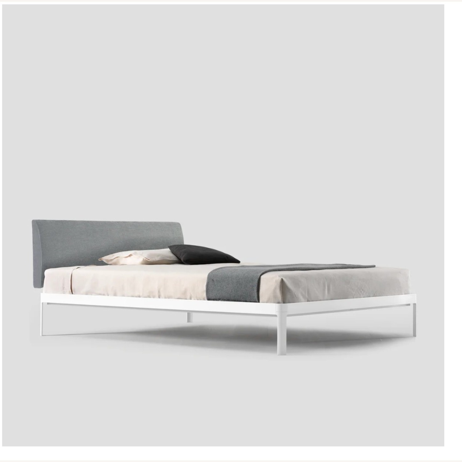Design Within Reach Min Queen Bed with Gray Upholstered Headboard - image-2