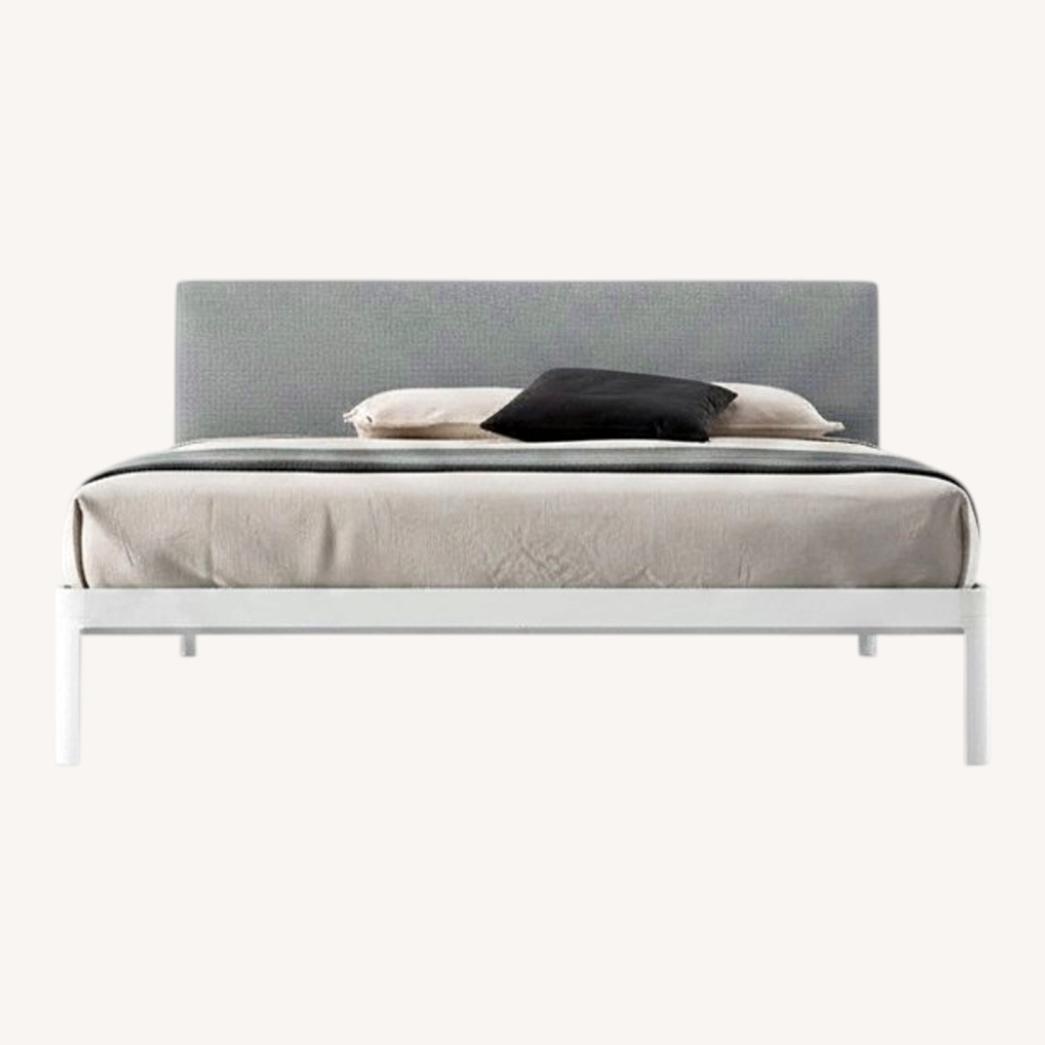 Design Within Reach Min Queen Bed with Gray Upholstered Headboard - image-0