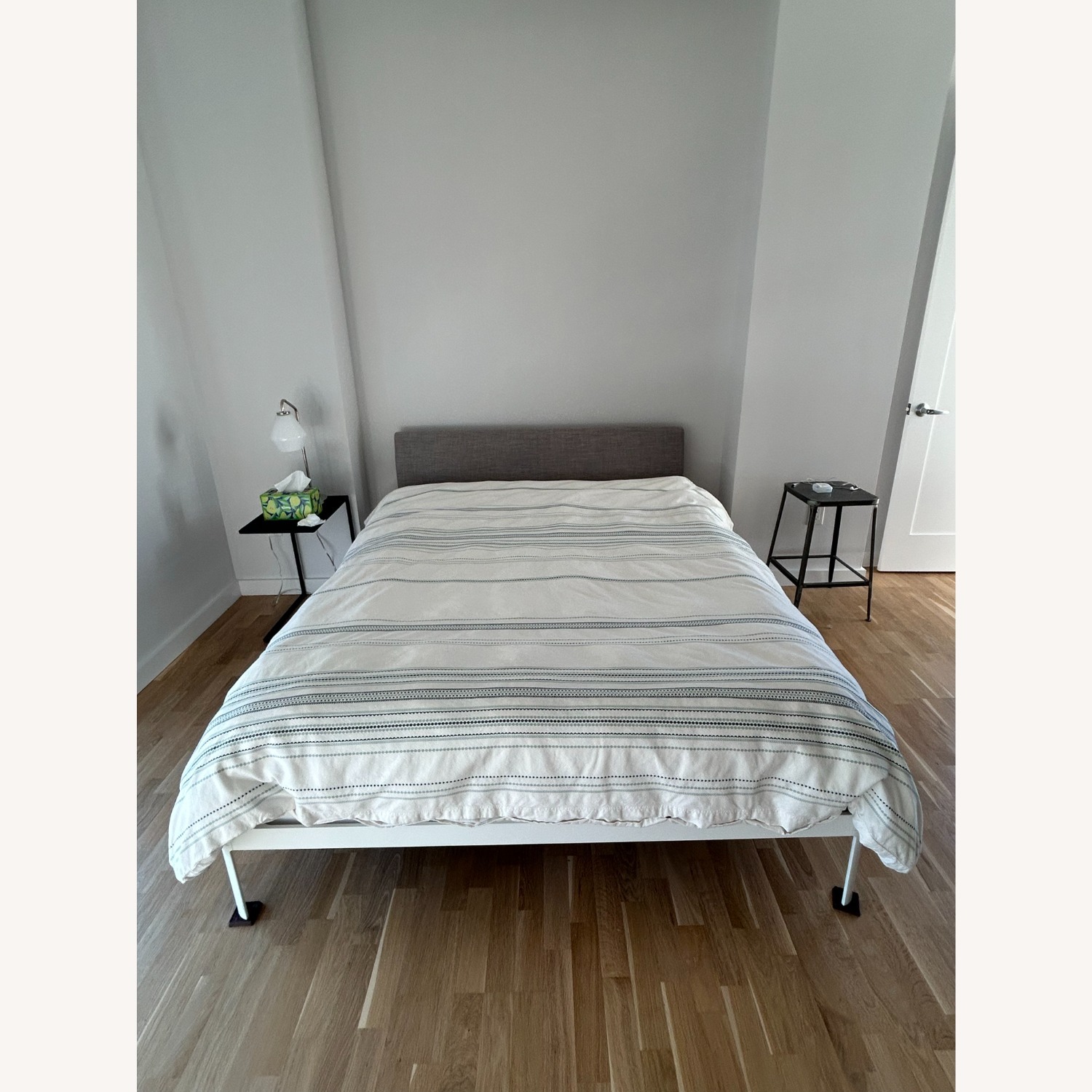 Design Within Reach Min Queen Bed with Gray Upholstered Headboard - image-4