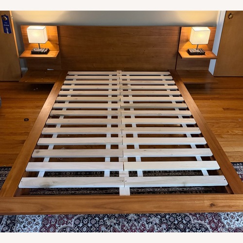 Used CB2 Andes Acadia Wood Platform Bed for sale on AptDeco