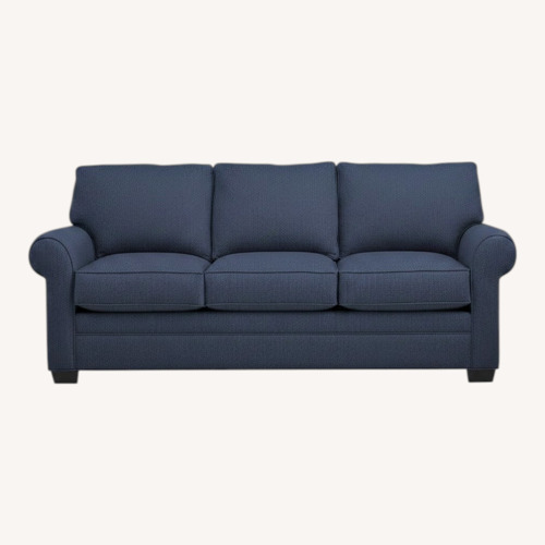 Used Rooms To Go Bellingham Blue Fabric Sleeper Sofa for sale on AptDeco