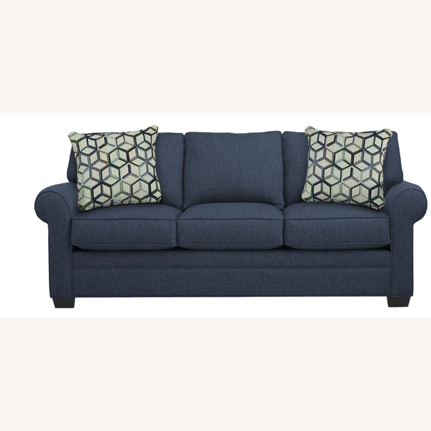 Rooms To Go Bellingham Blue Fabric Sleeper Sofa - image-6