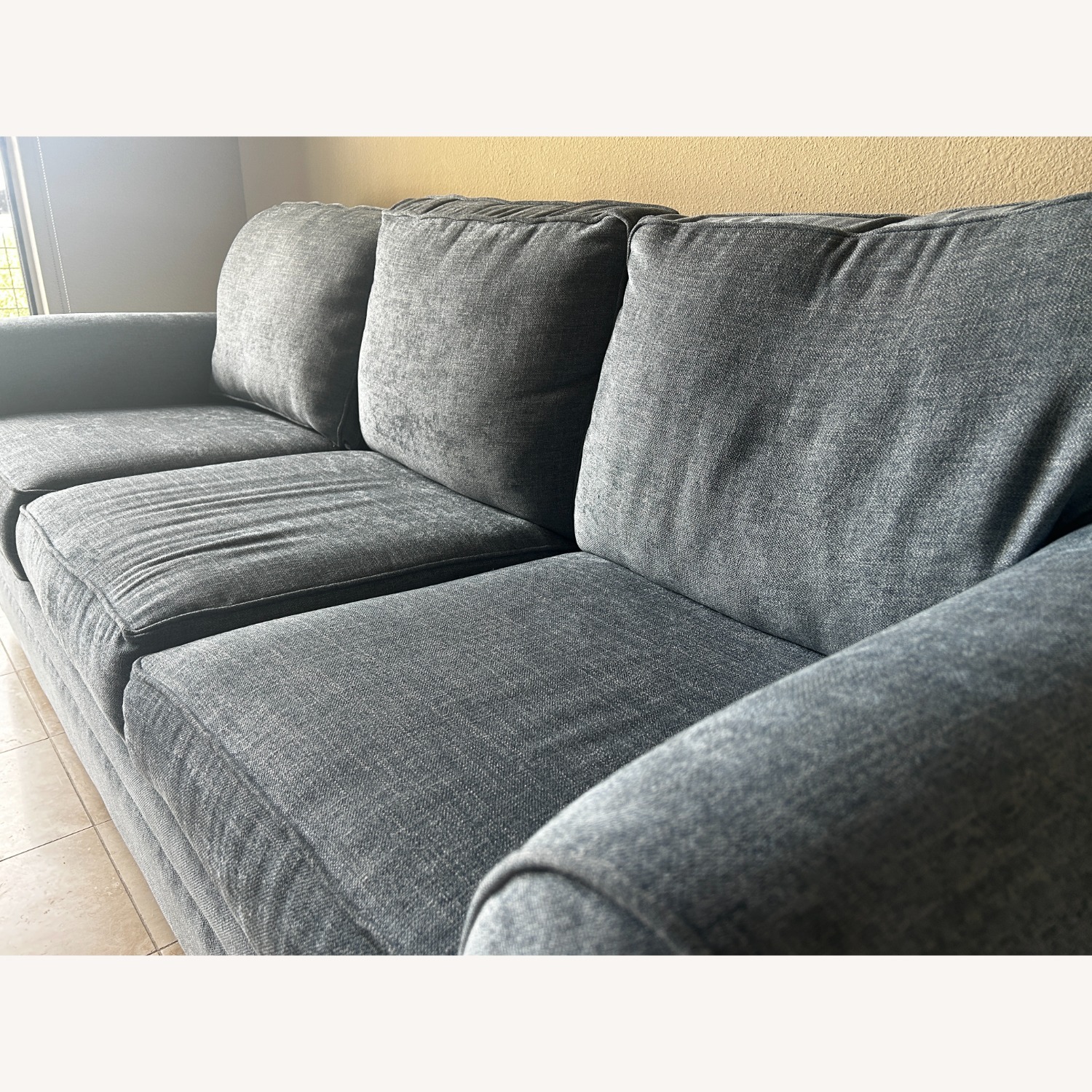 Rooms To Go Bellingham Blue Fabric Sleeper Sofa - image-3
