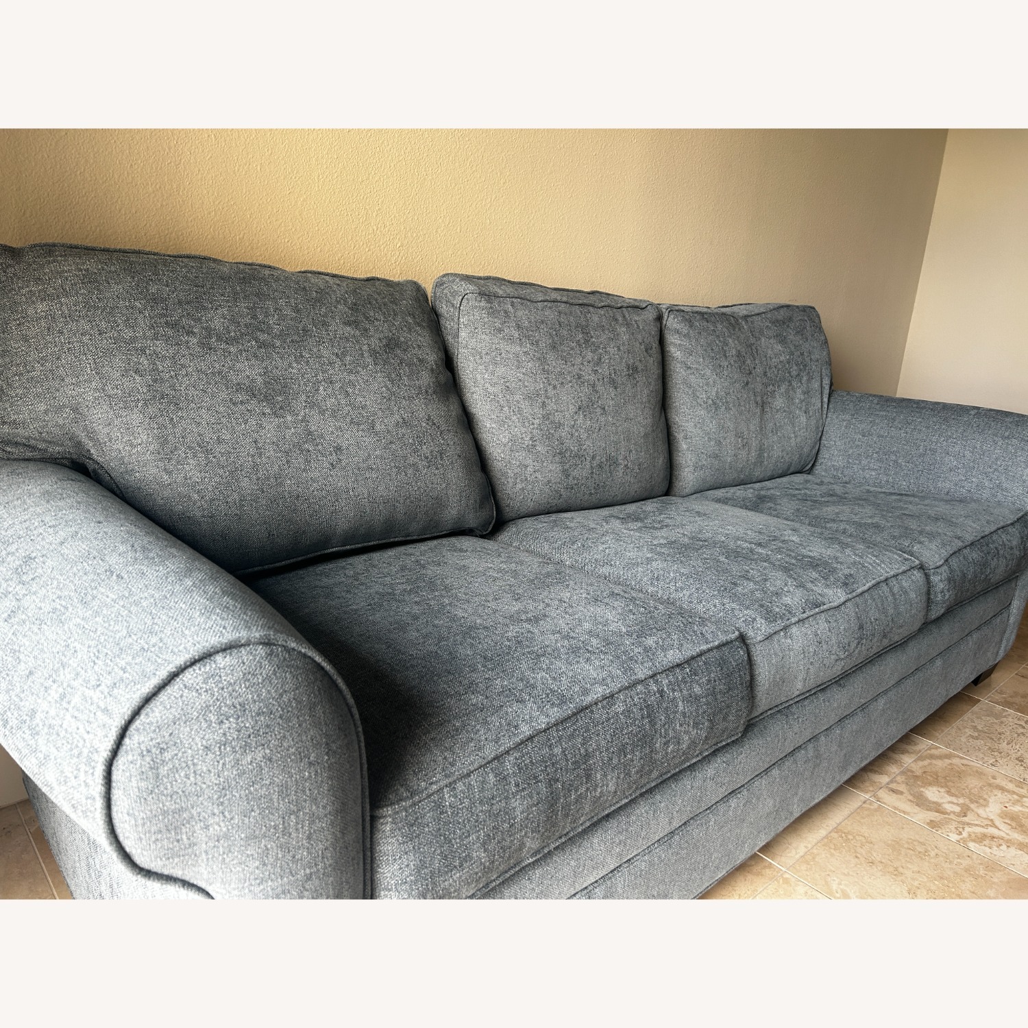 Rooms To Go Bellingham Blue Fabric Sleeper Sofa - image-2