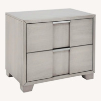 Alara Light Grey Nightstand with Drawers