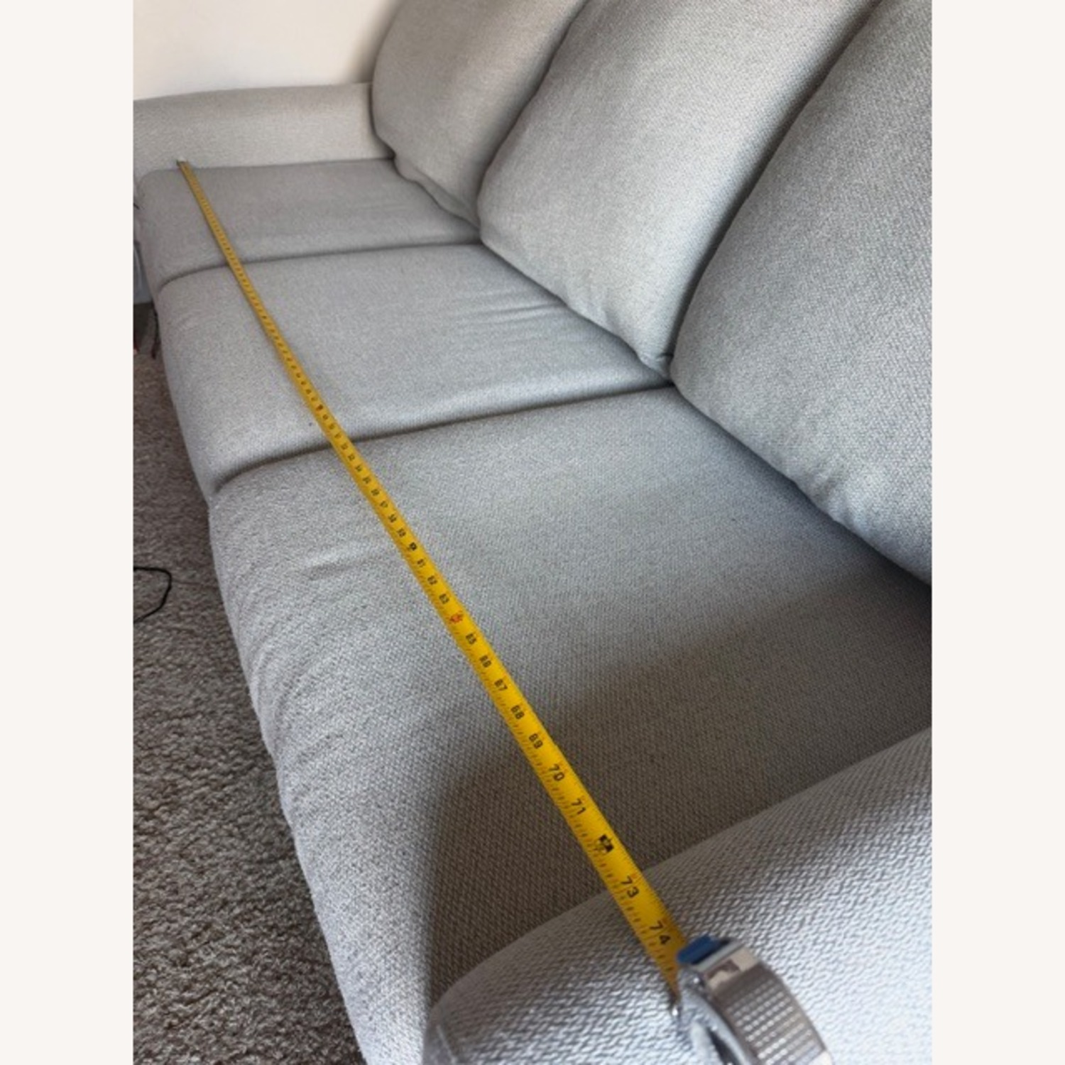 Bassett Hanover Light Gray Fabric 3+ Seater Sofa - image-2